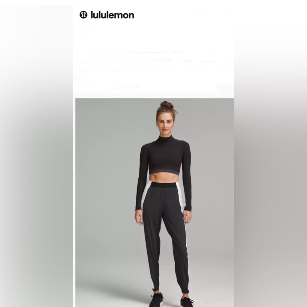 lululemon athletica Black Track Pants for Active Comfort